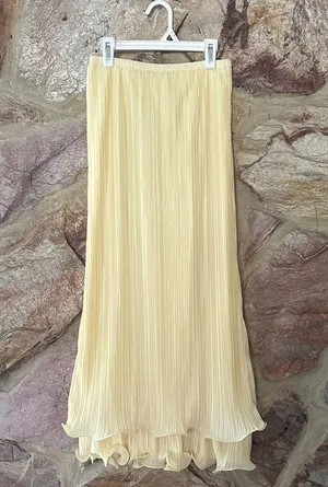 Commense Pleated Layered Ruffle Skirt Set size small Yellow thumbnail 5