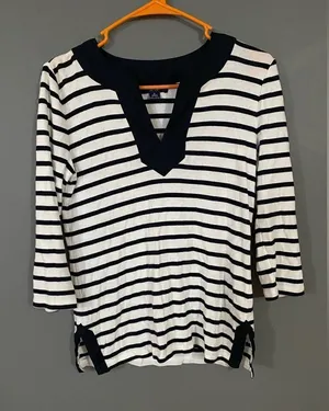 Chaps Striped Long Sleeve Shirt Size Small thumbnail 1