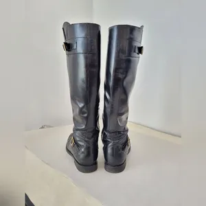 Cole Haan City Knee High Boots Vegan Leather Black Equestrian Low Heel Size 6 thumbnail 7