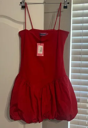 Edikted Vibrant Red Dress thumbnail 1