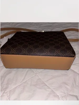 Nine West Brown Monogrammed Crossbody with Tan Strap thumbnail 3