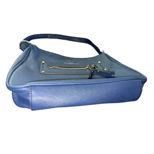 Liz Claiborne Blue Shoulder Bag Purse Minimalist Preppy Chic Vintage Staple thumbnail 3