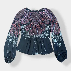 Free People Run Free Top in Black night combo‎ size S thumbnail 6