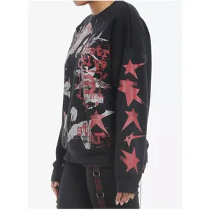 Social Collision Punk Star Sweatshirt Womens M Black Graphic Hot Topic Mall Goth thumbnail 10