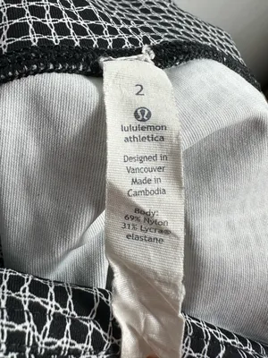 Lululemon Wunder Under Pant III Fall Net White Black‎ Leggings Size 2 thumbnail 9
