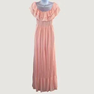Pink Cottagecore Dress‎ Small Ruffle Coquette Feminine Romantic Peasant Girly thumbnail 2