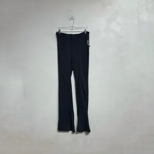 Anthropologie Maeve Black Ribbed Flare Leggings Sz M NWT thumbnail 2