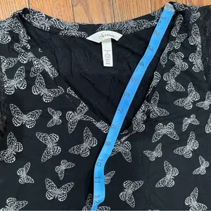 Soma Black Butterfly Pattern Tank Top thumbnail 2