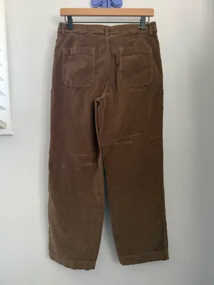 Carve‎ Designs 8 Straight Leg Pants Brown Mid Rise Organic Cotton thumbnail 4