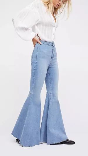 FREE PEOPLE We The Free Just Float on Flare Bell Bottoms Jeans thumbnail 1