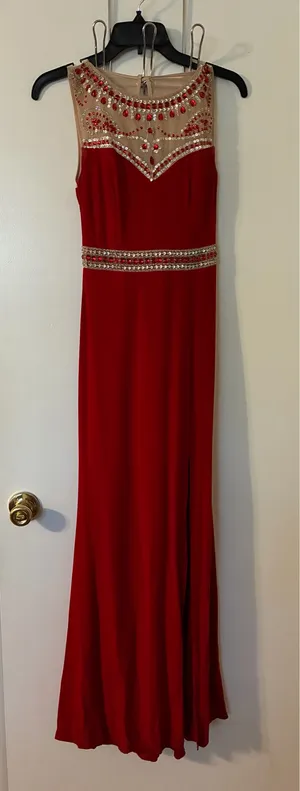 Red Prom Dress Size M thumbnail 1