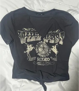 Cropped cowgirl baby tee thumbnail 1