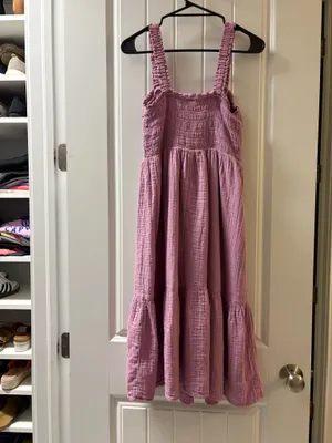 Gap midi lavender cotton sundress thumbnail 2
