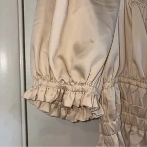Antonio Melani Angel Sateen Short Sleeve Blouse. Medium. Color: Champagne. thumbnail 2