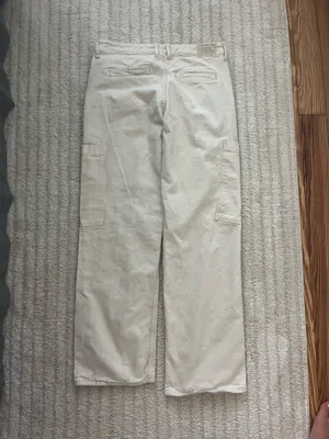 ZARA Low rise tan cargo pant thumbnail 5