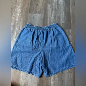VTG Denim Beaded Blue High Waisted Women's Mom Shorts Hippie Boho Size L XL 32 thumbnail 2