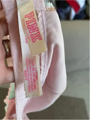 Women's PINK Victoria's Secret Bralette L Pink Green thumbnail 3