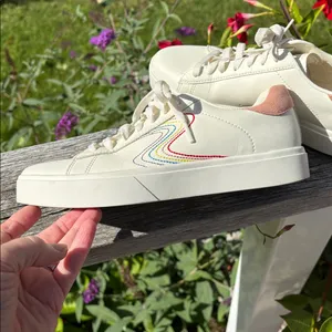 Skechers white rainbow multi Eden LX court sneakers thumbnail 7