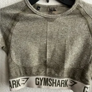 Gymshark Flex Long Sleeve Crop Top Shirt Seamless Light Olive S thumbnail 7