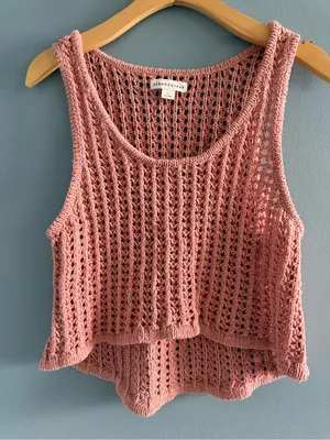 Aeropostale Crochet Chunky Knit Tank Top thumbnail 1