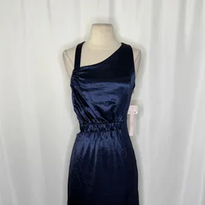 NWT!! AVEC LES FILLES Blue Maxi Dress Cutouts Asymmetrical Party‎ Cocktails 8 thumbnail 3