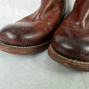 Vintage Frye Campus 14L Tall Boots Pebbled Leather Cognac Brown‎ Women's 9.5M thumbnail 14