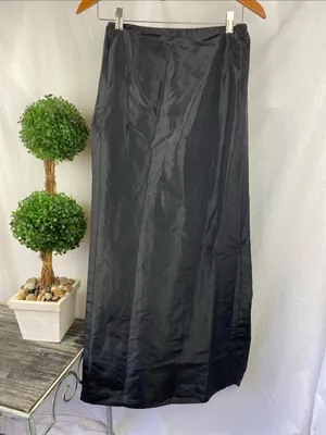 Worth Silk Black Silk A Line Maxi Long Hi-low Train Occasion Evening Skirt thumbnail 4
