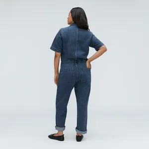 Everlane The Supersoft Jean Coveralls Size‎ 2 Denim Short Sleeve Jumpsuit thumbnail 4