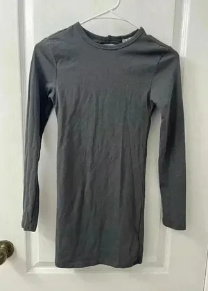 H&M Divided Long sleeve Gray Dress ( Size XS) thumbnail 1