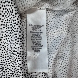 Adrianna Papell Dotted Short Sleeve Blouse Women's Medium Ruffle Collar White thumbnail 7
