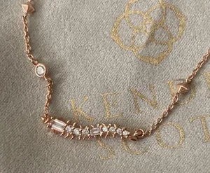 NEW Kendra Scott Kim Pendant Necklace Caterpillar Gold Layering Necklace NWOT thumbnail 5