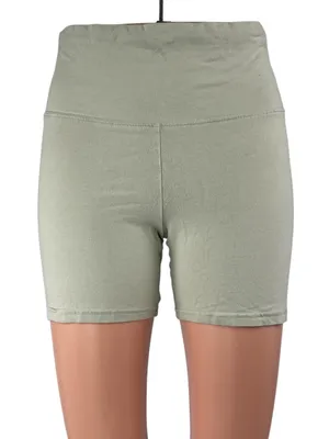 Aritzia Tna Womens Green High Waisted Activewear Sports Yoga Biker Shorts Size M thumbnail 1