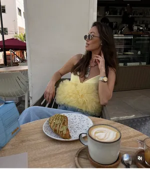 Zara top blouse butter yellow ruffle tulle thumbnail 8