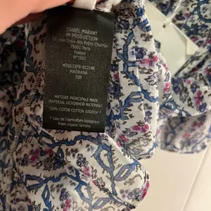 NWT ISABEL MARANT Etoile Madrana Print Flutter Sleeve Blouse Top - Blue White 4 thumbnail 6