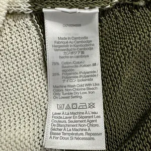 J.Crew Loose-Knit Crewneck Sweater Women's Small Off White Green Long Sleeve NWT thumbnail 6