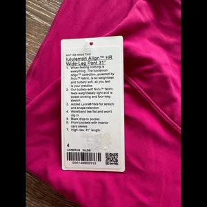Lululemon Align Wide-Leg High Rise 31” Wild Berry Size 4 NWT thumbnail 2