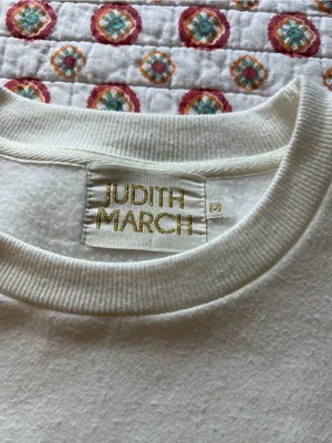 Judith March ‘Bride’ Patched Sequin Crewneck Sweater size medium retails $150 thumbnail 4