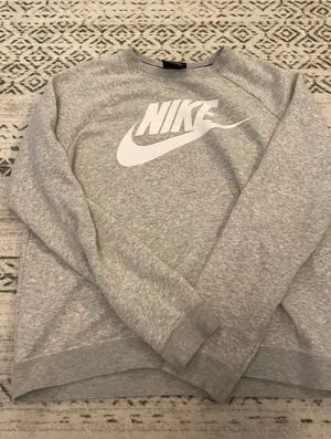 Nike Grey Crewneck Sweatshirt thumbnail 1