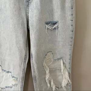 FREE PEOPLE Women's Destroyed Light Denim Pants | US 28 thumbnail 6