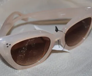 NWT Beige Cat Eye Fashion Glasses thumbnail 1