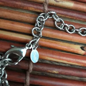Chico’s Long Silver Tone Beaded Necklace thumbnail 5