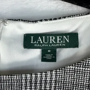 Ralph Lauren LRL 6 Dress Glen Plaid Long Sleeve Quiet Luxury Minimalist‎ Sheath thumbnail 5