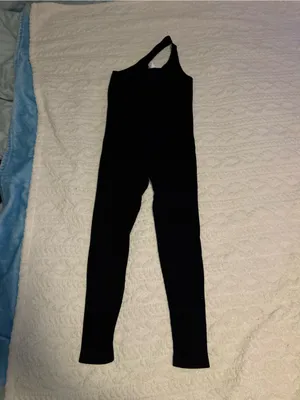 Amazon TrainingGirl Women’s Sports Jumpsuit One Shoulder Black Medium thumbnail 3
