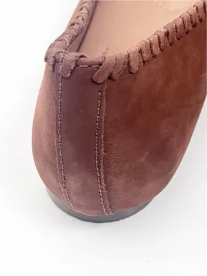 JOIE Brown Suede Almond Top Braided Trim Details Slip On Ballet Flats 8.5 thumbnail 8