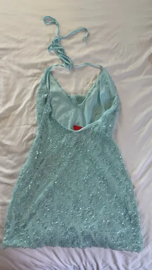 EGO Teal sequin dress thumbnail 3