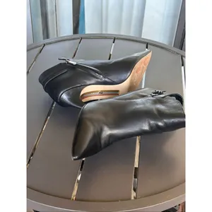 Sam Edelman Fiora Black Leather Stilleto Booties Size 9M thumbnail 9