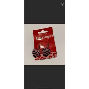 Fashion jewelry earrings pink zebra dangle sexy 80s‎ thumbnail 3