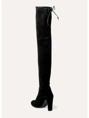 Stuart Weitzman ICONIC Highland stretch-suede over-the-knee black boots shoe 5M thumbnail 5