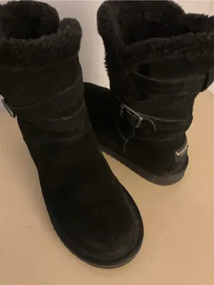 Koolaburra women black suede shearling shirt classic boots US 9 thumbnail 2