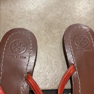 Tory Burch Terra Orange Patent Leather Thong Sandal thumbnail 3